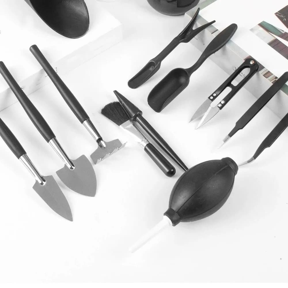 Stainless Steel Garden Plant Kit Shelf Shelving Shelves Waterproof Mat Plant Tools Multifunction Ergonomic Handle