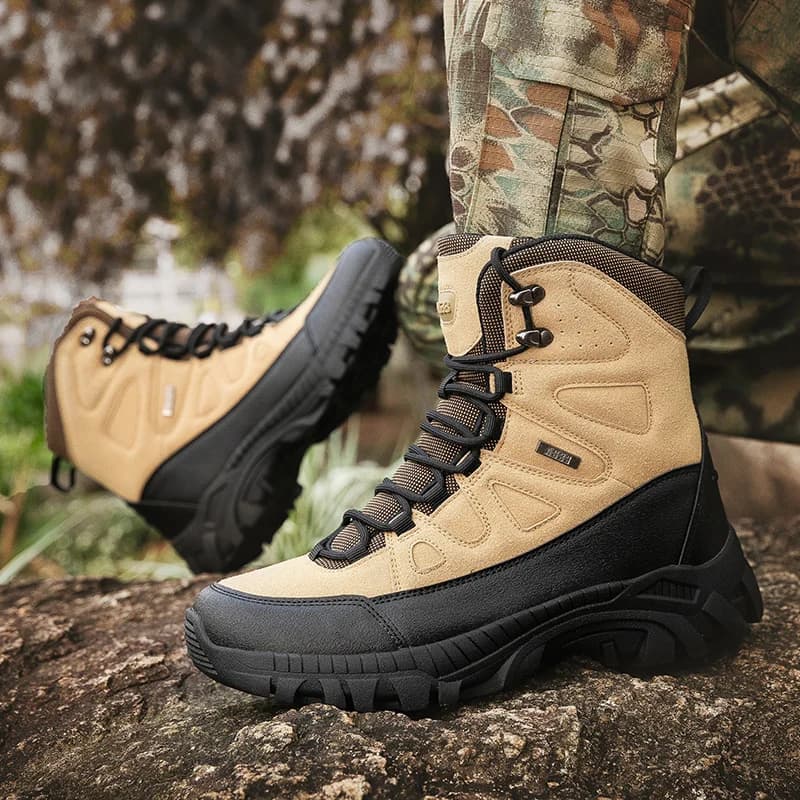 2026 Hot Sale Men Hiking Boots Big Size 47 Outdoor Walking Shoe Mans High Top Climbing Shoes For Men Wearable Men Shoes Mountain