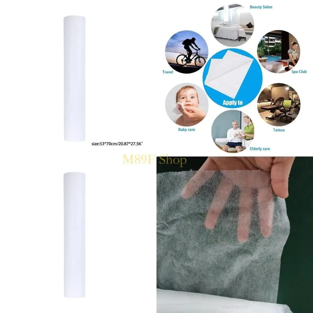 M89F 50pcs/rotolo massaggio fogli fogli da letto monouso da letto da letto non tessuto.