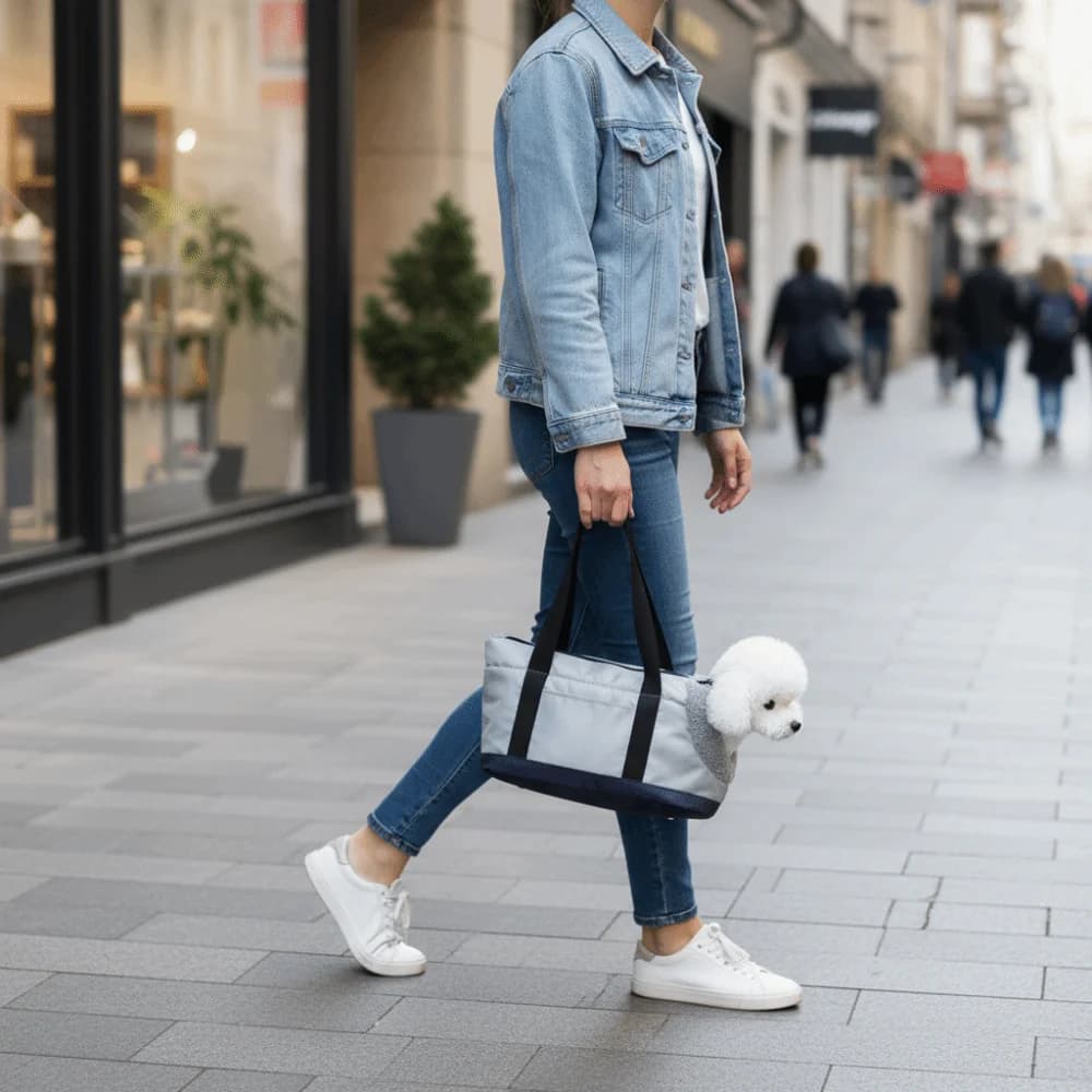 Borsa a tracolla per gatti, calda e traspirante, pieghevole, impermeabile, con blocchi di colore, per cani e gatti, ideale per visite al veterinario