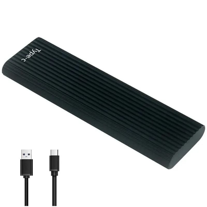 FULL-M. 2 SATA NVME SSD Enclosure- Mobile Case, M. 2 To USB3.2 Type-C 10Gbps External Hard Disk Case For 2230/2242/2260/2280 SSD
