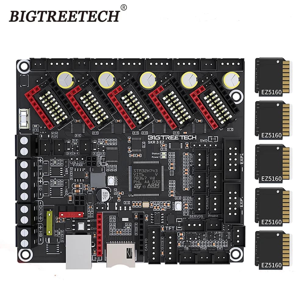 BIGTREETECH BTT SKR 3 EZ 32Bit Motherboard EZ5160 Pro TMC2208 Update SKR2 Control Card For Raspberry Pi Ender3 Ender5 Printer