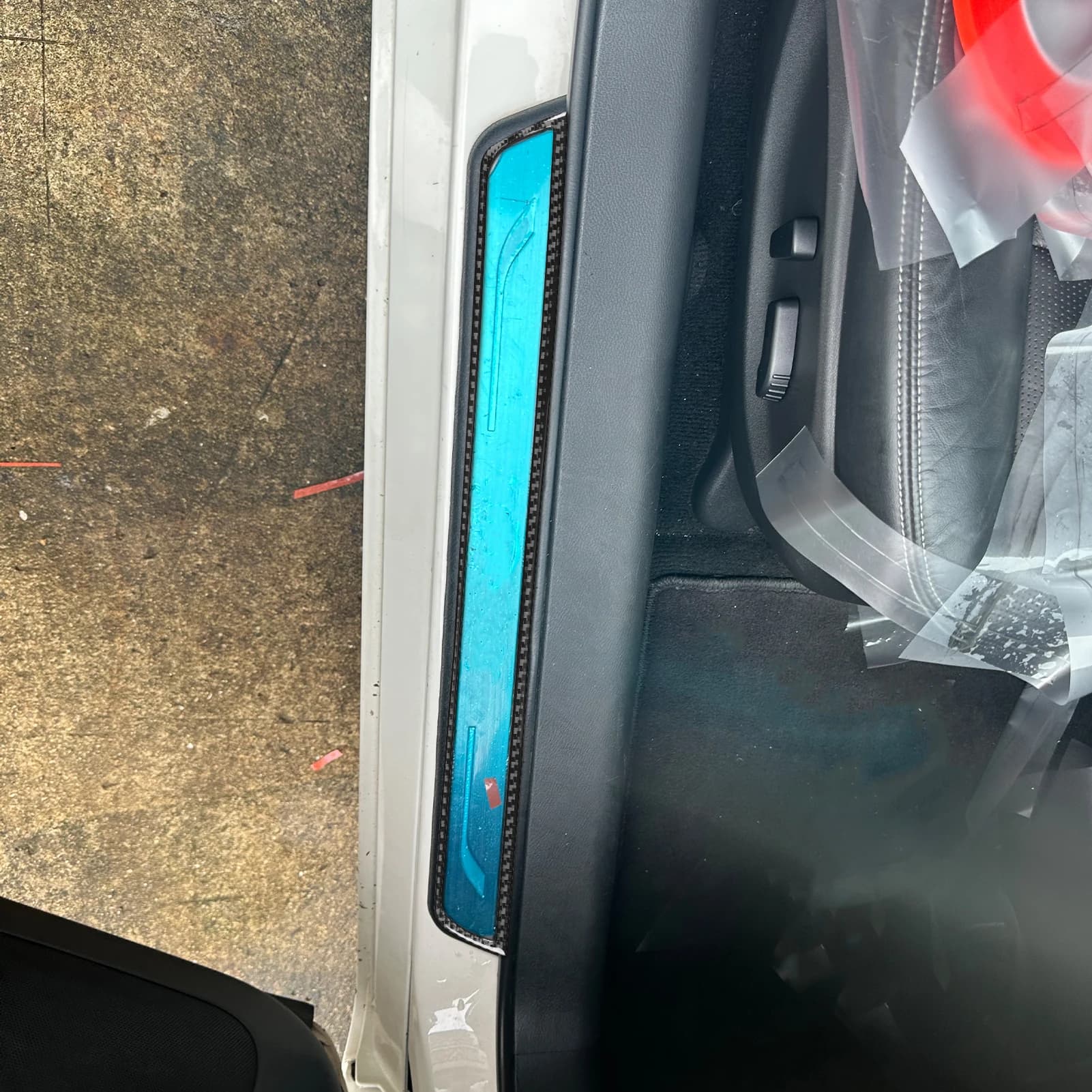 Per Infiniti Q50 2014-2020 Accessori Auto In Fibra di Carbonio Pannello Esterno Davanzale Della Porta Strisce Decorative Decorazione di Interni adesivo