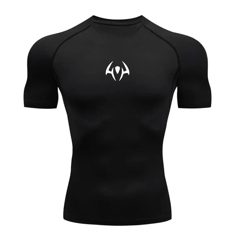 Camicie a compressione grafiche a maniche corte per uomo Magliette atletiche ad asciugatura rapida T-shirt Top Canottiera per allenamento in palestra Baselayer Rash Guard
