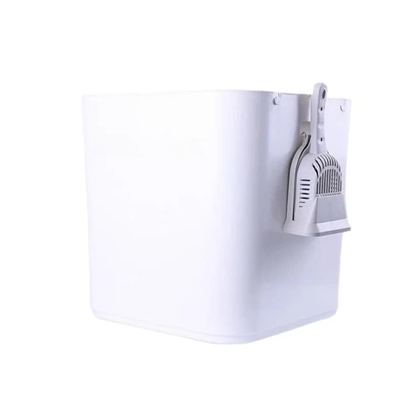 Lettiera per Gatti Grande Completamente Chiusa, Toilette Quadrata per Gatti con Accesso dall'Alto, Accessori per Gatti Ragdoll, Forma Grande