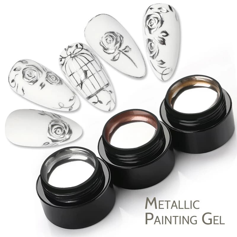 BORN PRETTY 5ML Super Silver Metallic Gel Smalto per unghie Specchio Effetto metallo Pittura Gel Chrome Varnis Semi permanente per unghie fai da te