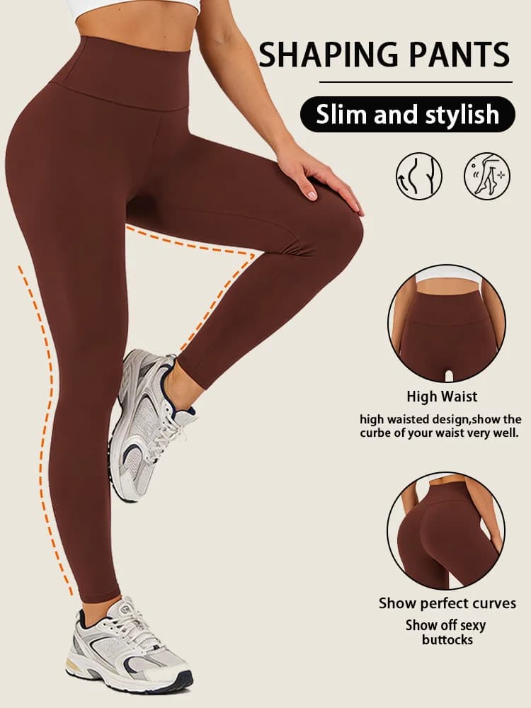 Leggings modellanti da donna a vita alta con supporto addominale, tessuto elastico | Assorbe il sudore | Perfetto per l'uso quotidiano