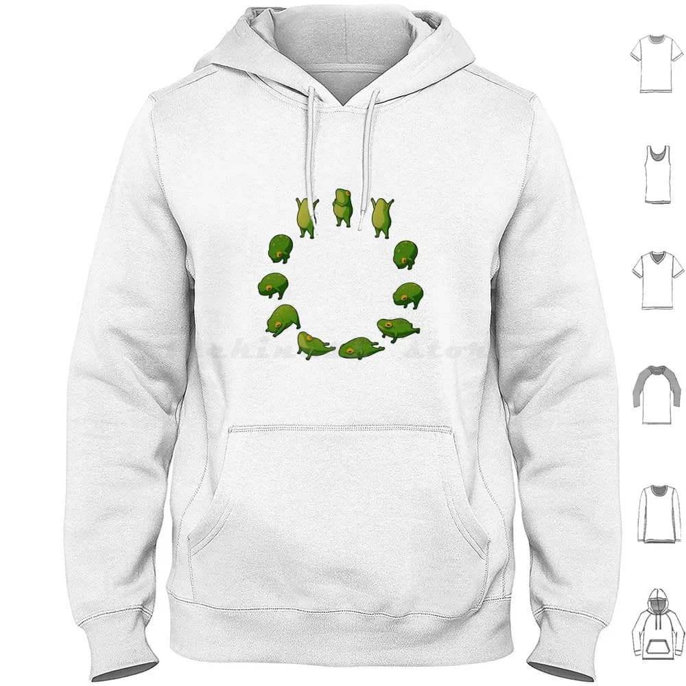 Yoga Frog Sun Salutation (senza freccia) Felpa con cappuccio in cotone a maniche lunghe Rane Rane Cute Yoga Sun Salutation Asana Yoga Frog