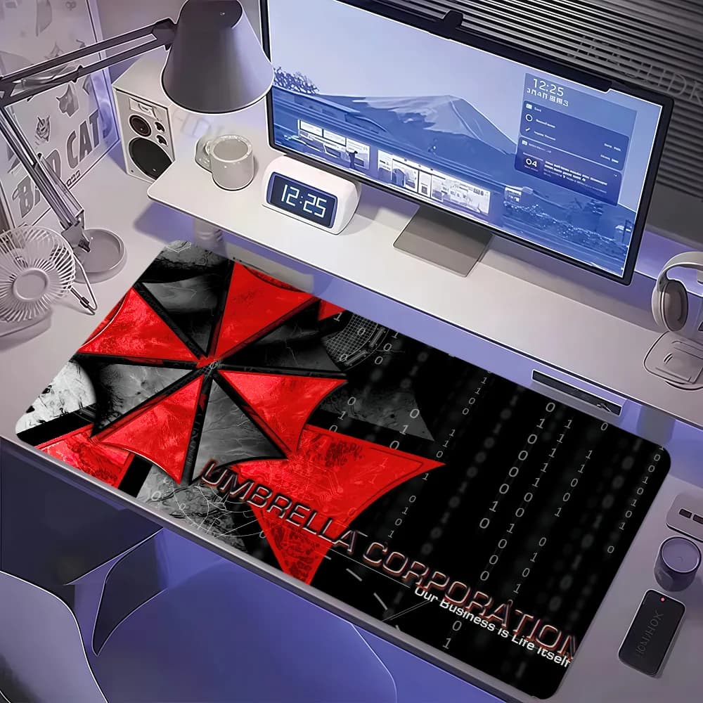 Tappetino per Mouse U-Umbrella C-Corpor R-Resident Evil 4, Antiscivolo, Spesso, Grande, con Bordo Rifinito, per Ufficio, Studenti e Gaming
