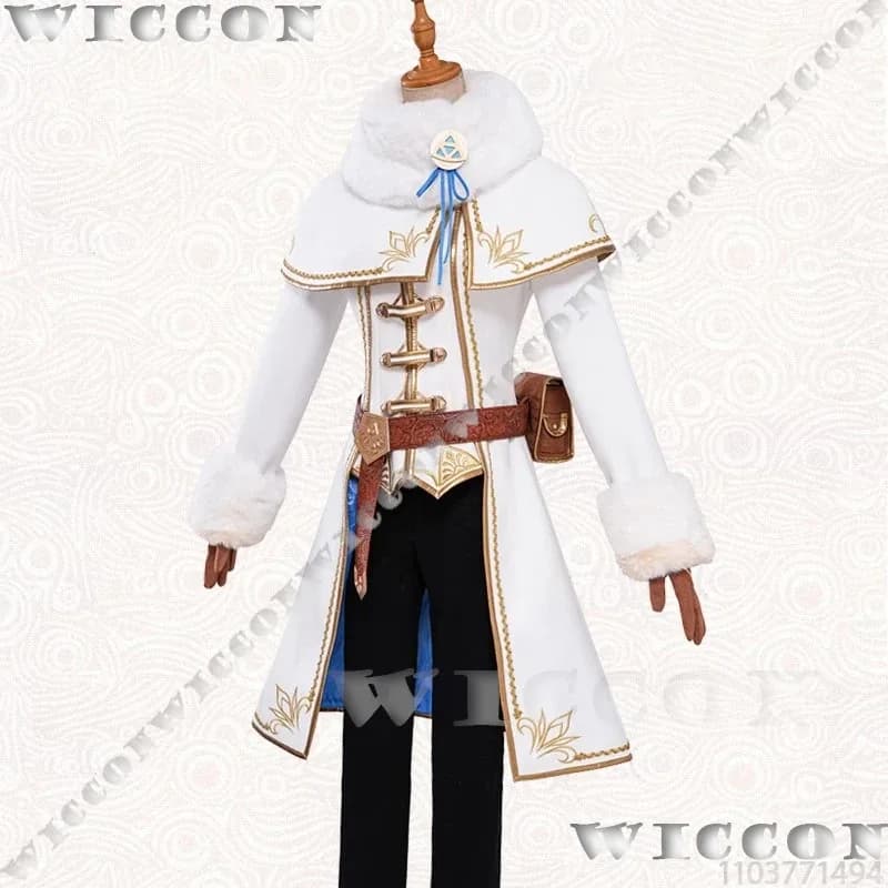 Zelda Winter Suit Gioco The Legend Costume Cosplay Parrucca Principessa Abito bianco Cappotto Ragazza Donna Halloween Party Gioco di ruolo Customizedc;