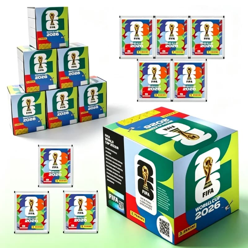 Panini FIFA World Cup 2026 Official Hobby Sticker Box with 50 Sealed Packets, Collectible Soccer Stickers for World Cup