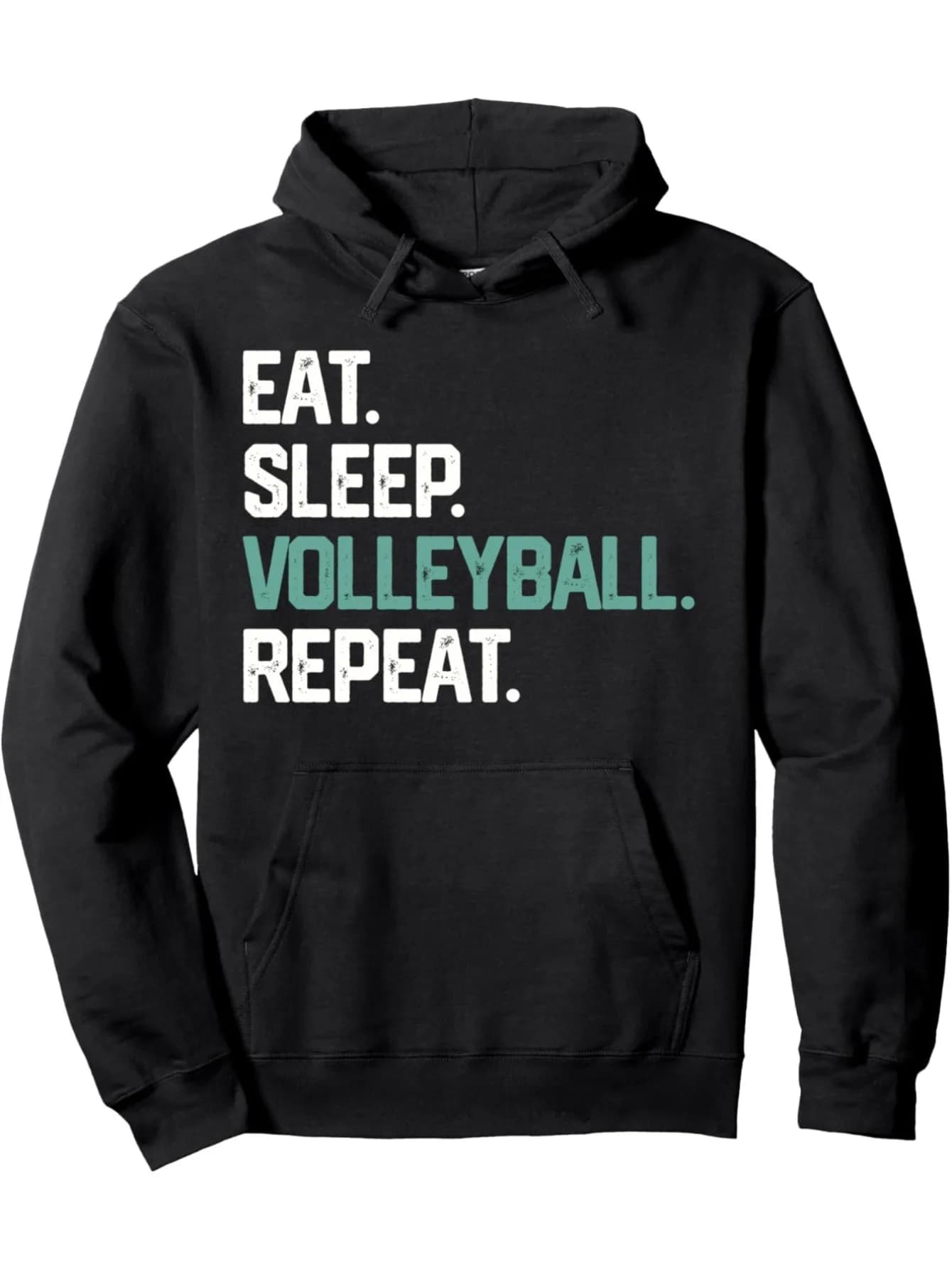 Pullover da pallavolo per adolescenti che mangia e dormire, felpa con cappuccio a maniche lunghe casual ampia e alla moda