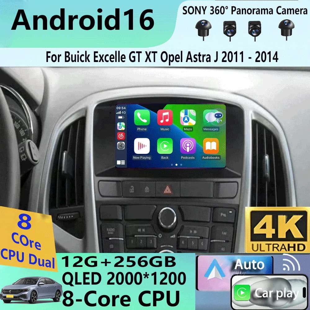 Autoradio Android 16 per Buick Excelle GT XT Opel Astra J 2011 2012 2013 2014 Wireless Carplay Auto Multimedia Stereo Player DSP