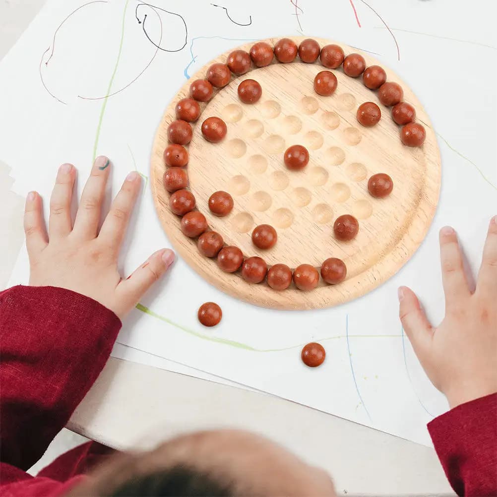 2 Set di Scacchi Educativi per Adulti, Gioco da Tavolo in Legno, Giocattolo Educativo Divertente