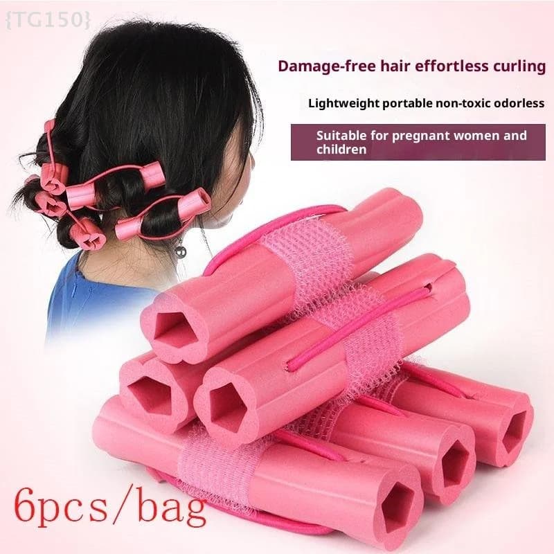 diF2-TG150 di6 Self-adhesive Flower Shaped Bigodins - Soft Rubber Rollers for Corrugated Hair, Accessories for Styling Fai-da-Te and Barbiere Tools