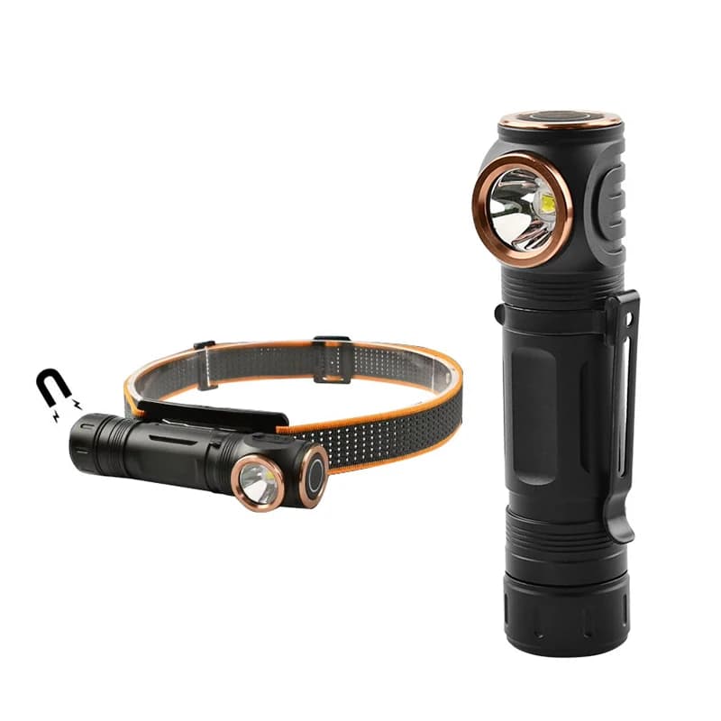 Customized USB Rechargeable Camping Head Torch Light 7 Modes LED Waterproof Headlamp
