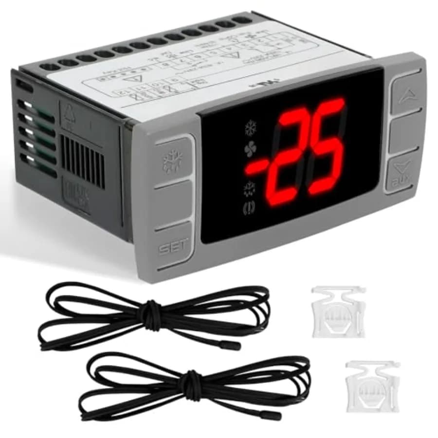 Controllore di Temperatura Avanzato a 32 bit Sostituisce Dixell XR06CX per Frigoriferi/Congelatori Commerciali 110-125V 50-60Hz Programmabile Digitale