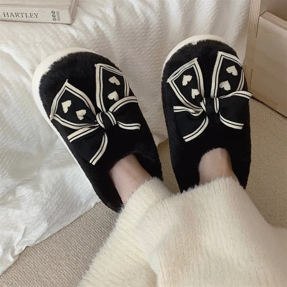 Pantofole invernali da donna in peluche in pile con schienale chiuso, suola morbida, comode scarpe premaman per interni, stivaletti caldi antiscivolo