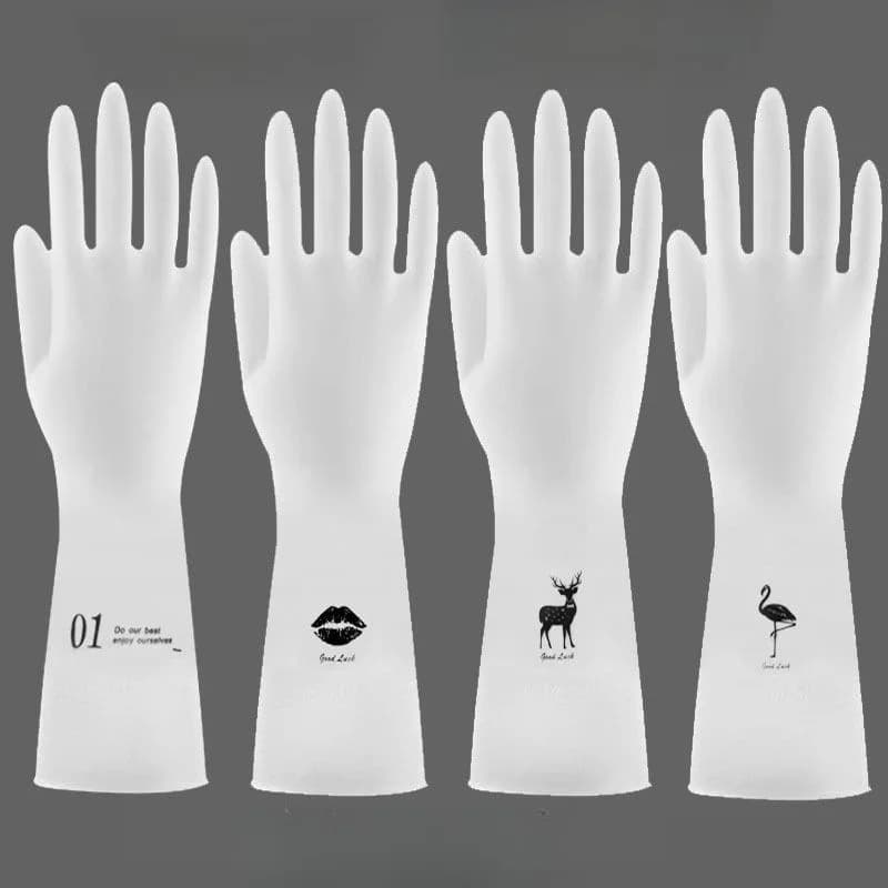 Guanti Impermeabili per Lavare i Piatti, in PVC Spesso, Resistenti, per Pulizie Domestiche e Lavori in Cucina