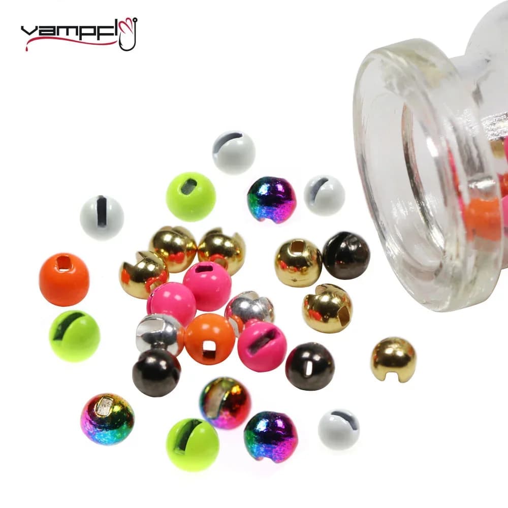 Vampfly 20 pcs Cutting Tungsten Beads Jig Beads For Jig Ninfa Bagnate Euro Ninfi Fishing Ice Scud Verme Moscow Trout Fishing baits