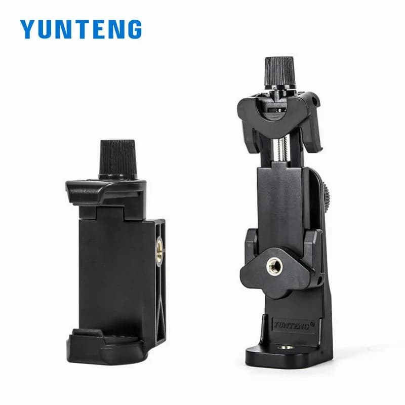 YUNTENG Clip per telefono cellulare per iPhone Xiaomi Samsung Treppiede Selfie Stick Cross Bar Smartphone Accessorio per fotografia in streaming live