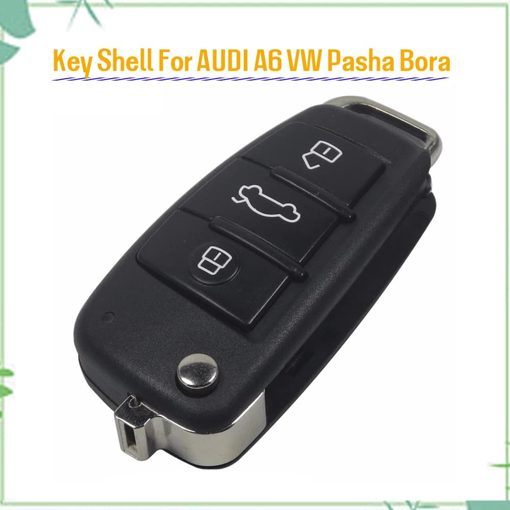 jingyuqin New KD VVDI Folding Flip Remote Car Key Shell Case Cover For AUDI A6 VW Pasha Bora Skoda Seat No Blade