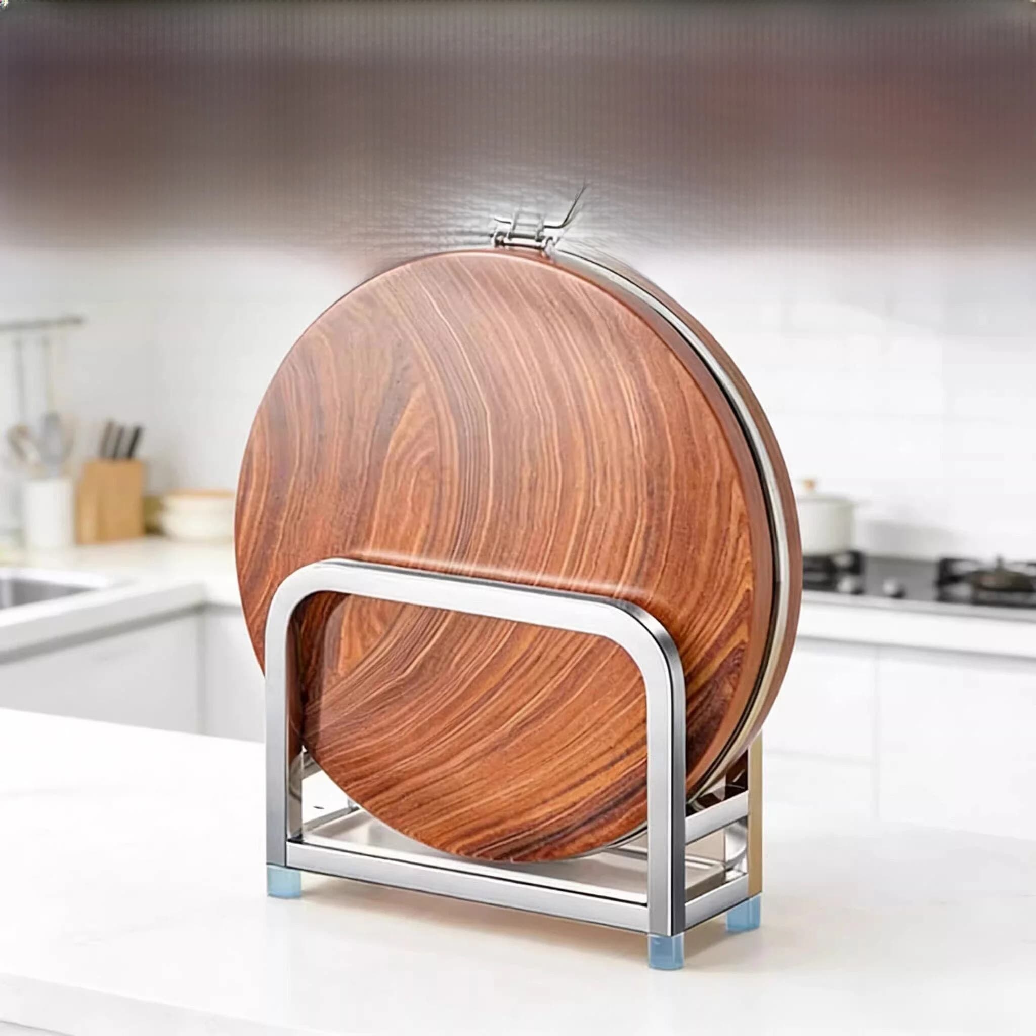 Porta Utensili e Coperchi in Acciaio Inox 304, Scaffale Drenante per Cucina, Organizzatore da Banco