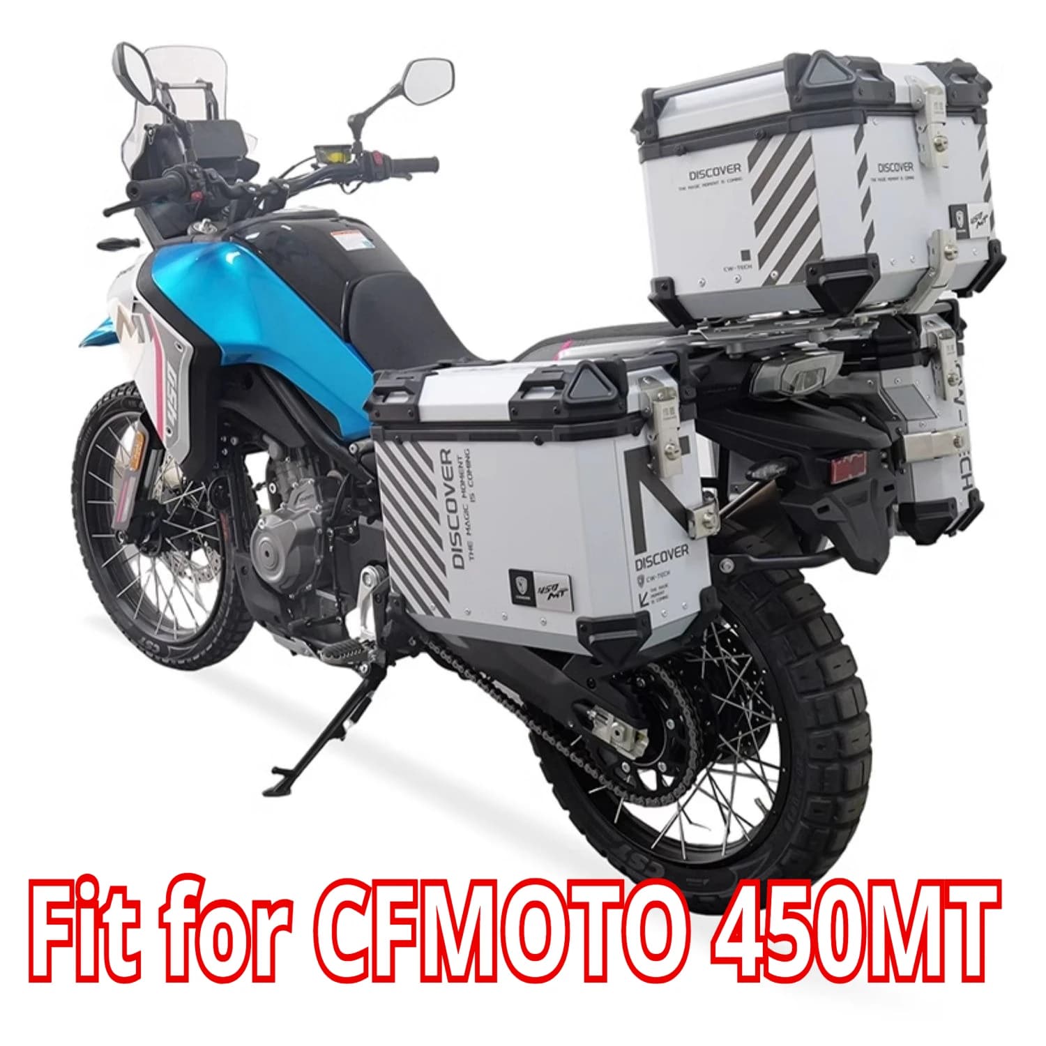 Baule per moto Custodia per bagagli laterale Borsa laterale per scatola laterale Telaio per staffa Parte superiore posteriore per casco Topcase per CFMOTO 450MT