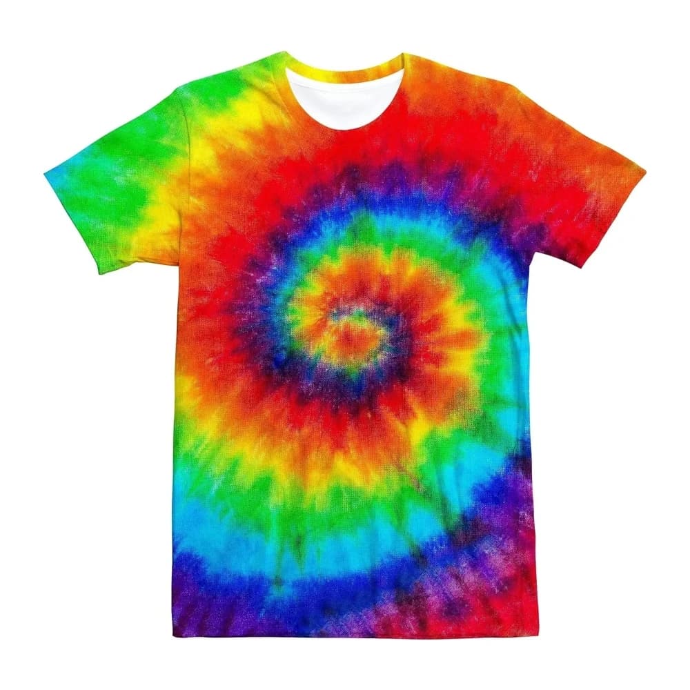 T-shirt per bambini Arcobaleno Tie-Dye Stampa 3D Abbigliamento per bambini T-shirt a maniche corte Estate Bambini Top Girocollo Abbigliamento per bambini