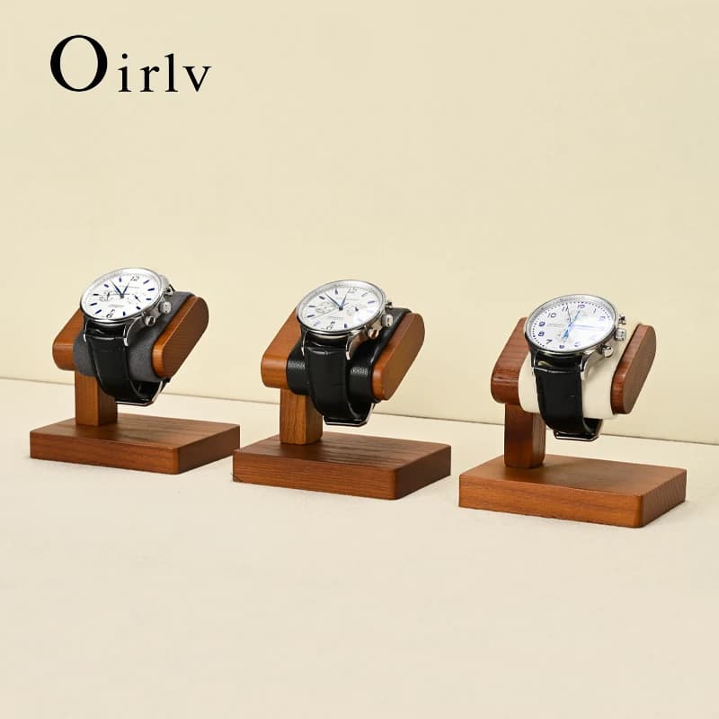 Oirlv Wooden Jewelry Organizer Bracelet Watch Display Stand Jewelry Storage Holder Watch Rack Watch Display Props For Showcase