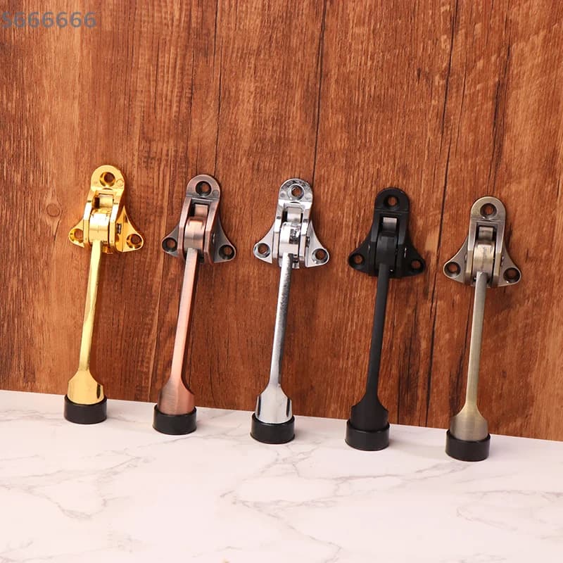 Pedale fermaporta Supporto fermaporta antivento Anti-Push Heavy Duty in lega di zinco Angolo di chiusura regolabile per porta del bagno della camera da letto