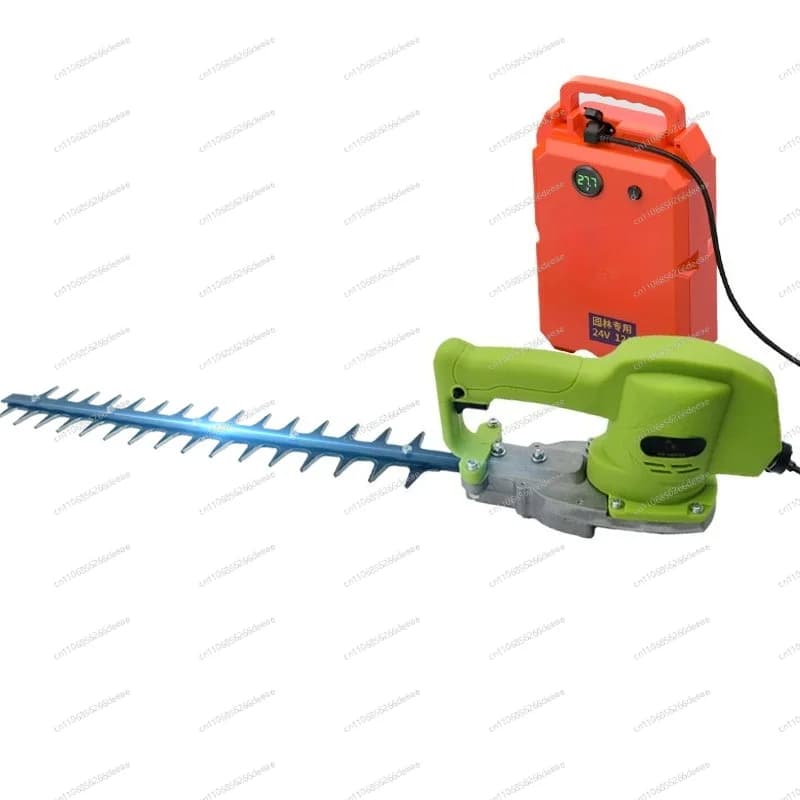 Forbici da potatura elettriche a batteria da 24 volt ad alta potenza per siepi e rami, con impugnatura estesa per una maneggevolezza con una sola mano, ideali per orticoltura e semenzai.