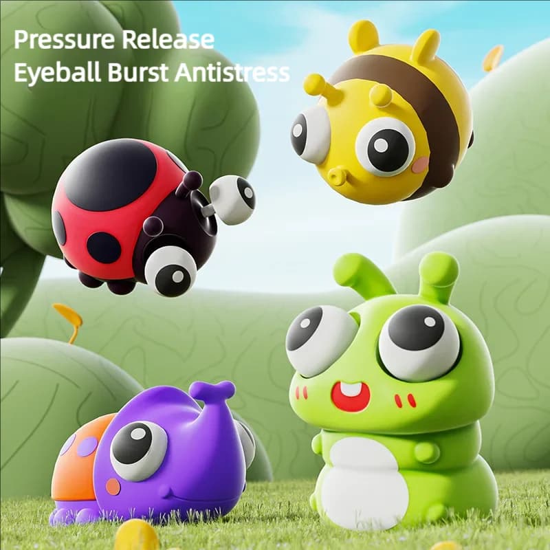 Pop Eye Cartoon Insetto Animale Squishy Spremere Novità Giocattolo Squishy Agitarsi Divertimento Antistress Giocattoli sensoriali per adulti Giocattoli per bambini Regali