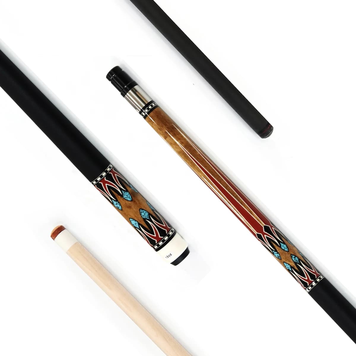 Nuovo arrivo stecca da biliardo fatta a mano in carbonio Forelimbs & Maple Forelimbs 1/2 giunto 2 alberi 1 culo biliardo bastone da biliardo in vendita