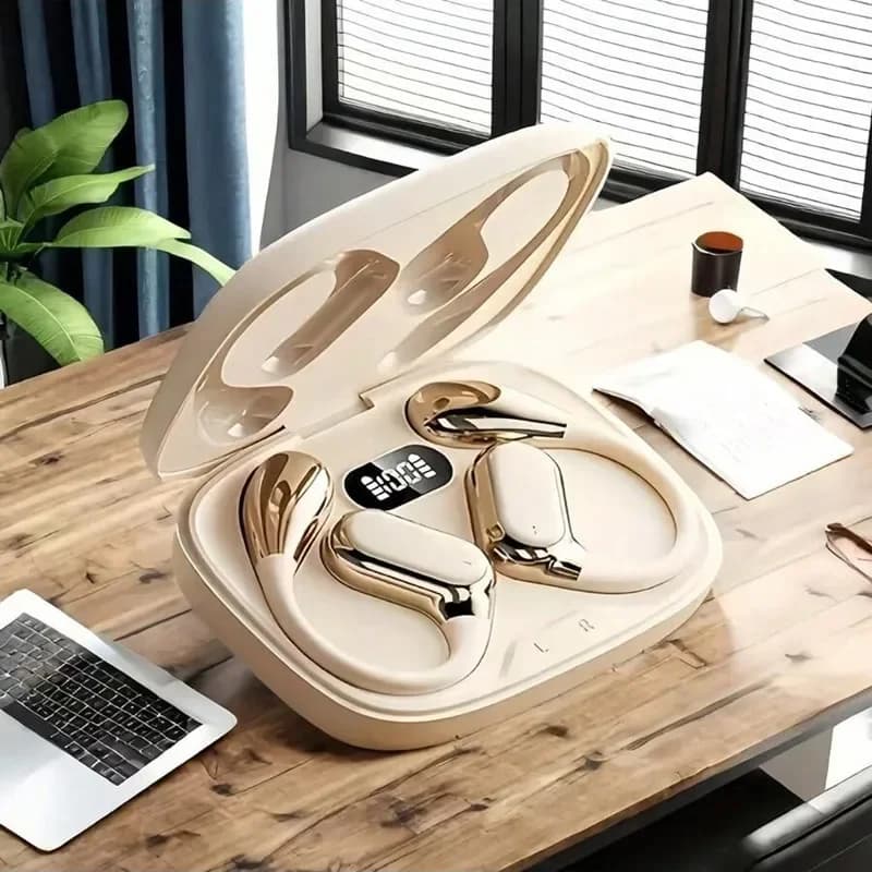 Auricolari Bluetooth Wireless Q11 Originali con Gancio in Silicone per Sport, Microfono per Chiamate HD, Riduzione del Rumore ENC