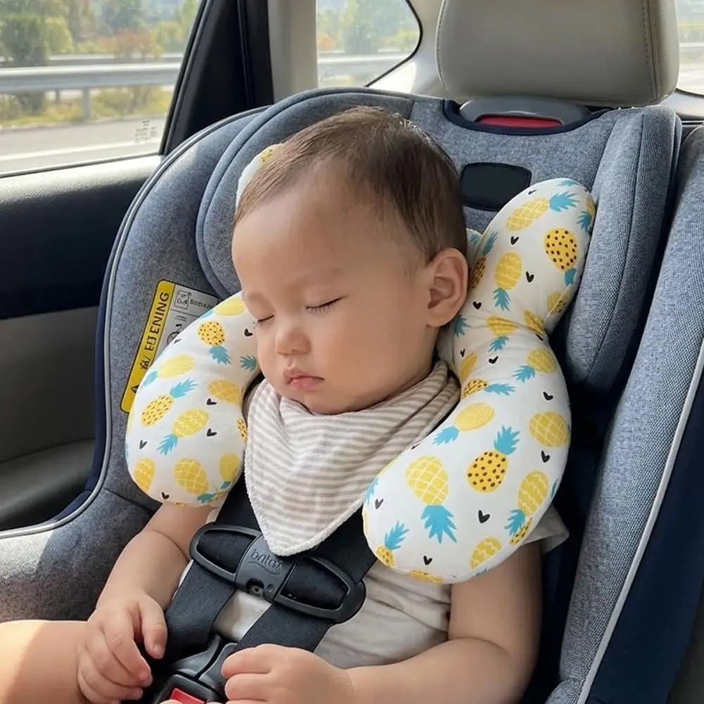 U-Shaped Stroller Pillow for Kids Head and Neck Support Pillow Soft Breathable Car Seat Stroller Travel Sleep Cushion 1Pc