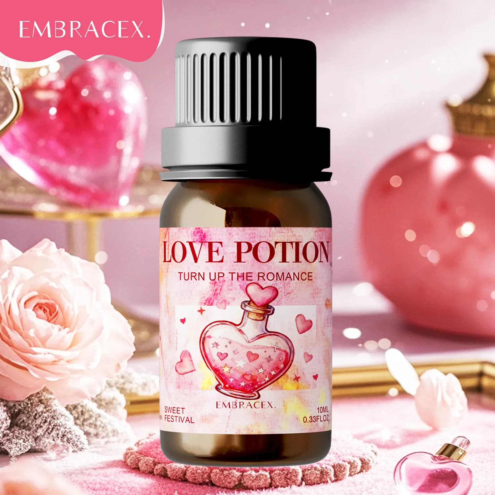 10ml Pozione d'amore Olio essenziale Produzione di candele Deodorante per auto Regalo di San Valentino Profumo di olio essenziale romantico Profumo di lunga durata