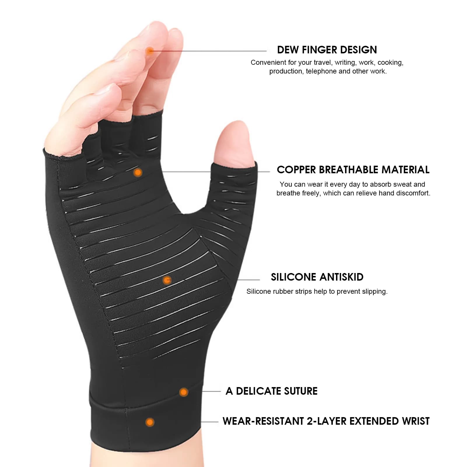 Guanti sportivi antiscivolo Guanti a mezza dita per ciclismo, campeggio, escursionismo, equitazione, primavera, estate, guanti fitness traspiranti