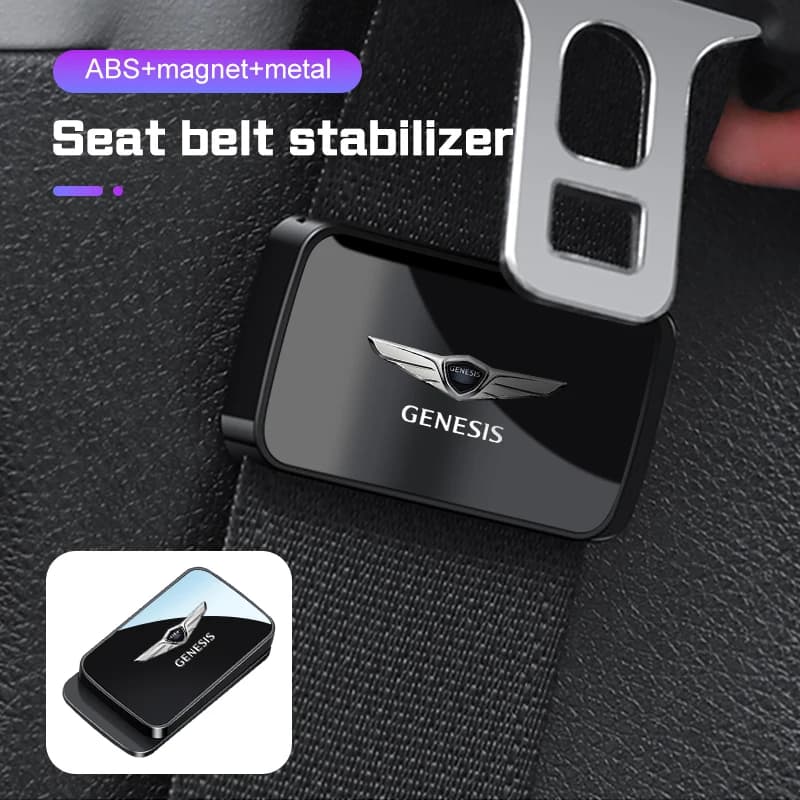 For Genesis G70 G80 GV80 GV70 G90 EQ900 GV60 GV90 X Magnetic Attract Car Seat Belt Holder Stabilizer Fastener Clip Accessories