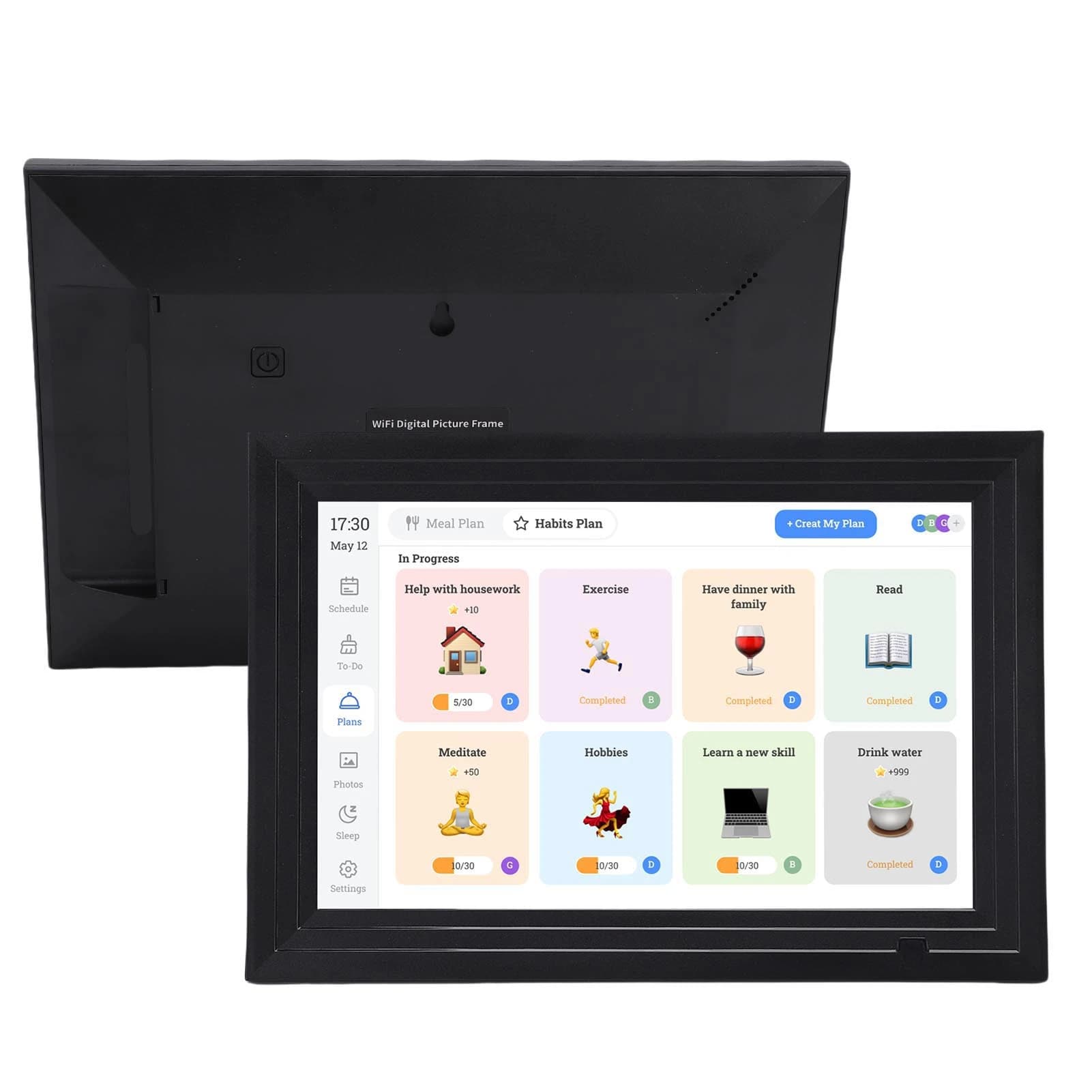 NUOVO Calendario Digitale Intelligente Touch Screen WiFi da 10.1 Pollici Interattivo Smart Family Planner Cornice Digitale con APP per la Casa