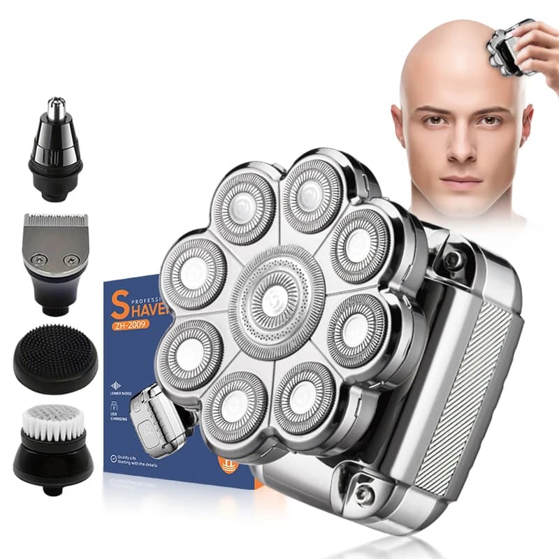 Cheap Price Multifunctional 9D Head Shavers Bald Men 6 in 1 Electric Rechargeable Cordless Razor for Men Beard Nose Trimmer