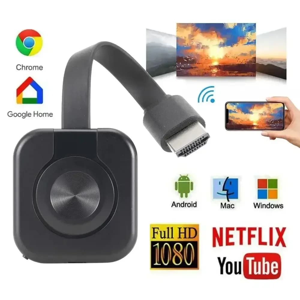 Ricevitore trasmettitore audio video WiFi Proiettore telefonico Adattatore display schermo mirroring compatibile HDMI per iOS Android PC TV