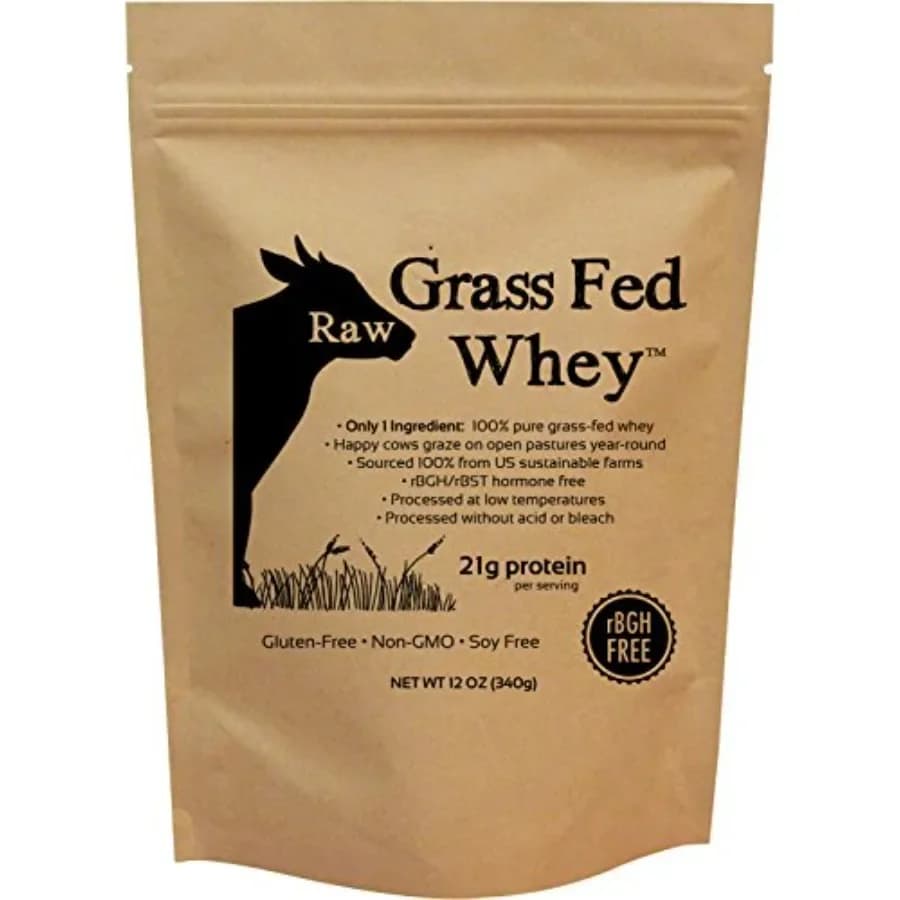 Proteine del Siero di Latte Grezze da Animali Allevati al Pascolo, Non Aromatizzate, 1 Ingrediente, Senza Additivi o Riempitivi, Non Denaturate, Prodotte negli USA
