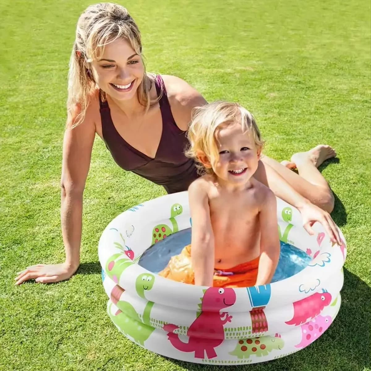 Y31A New Round Inflatable Baby Toddler Pool Portable Children'S Small Pump Cartoon Dinosaur Pool Can Be Moved Outdoors Toy
