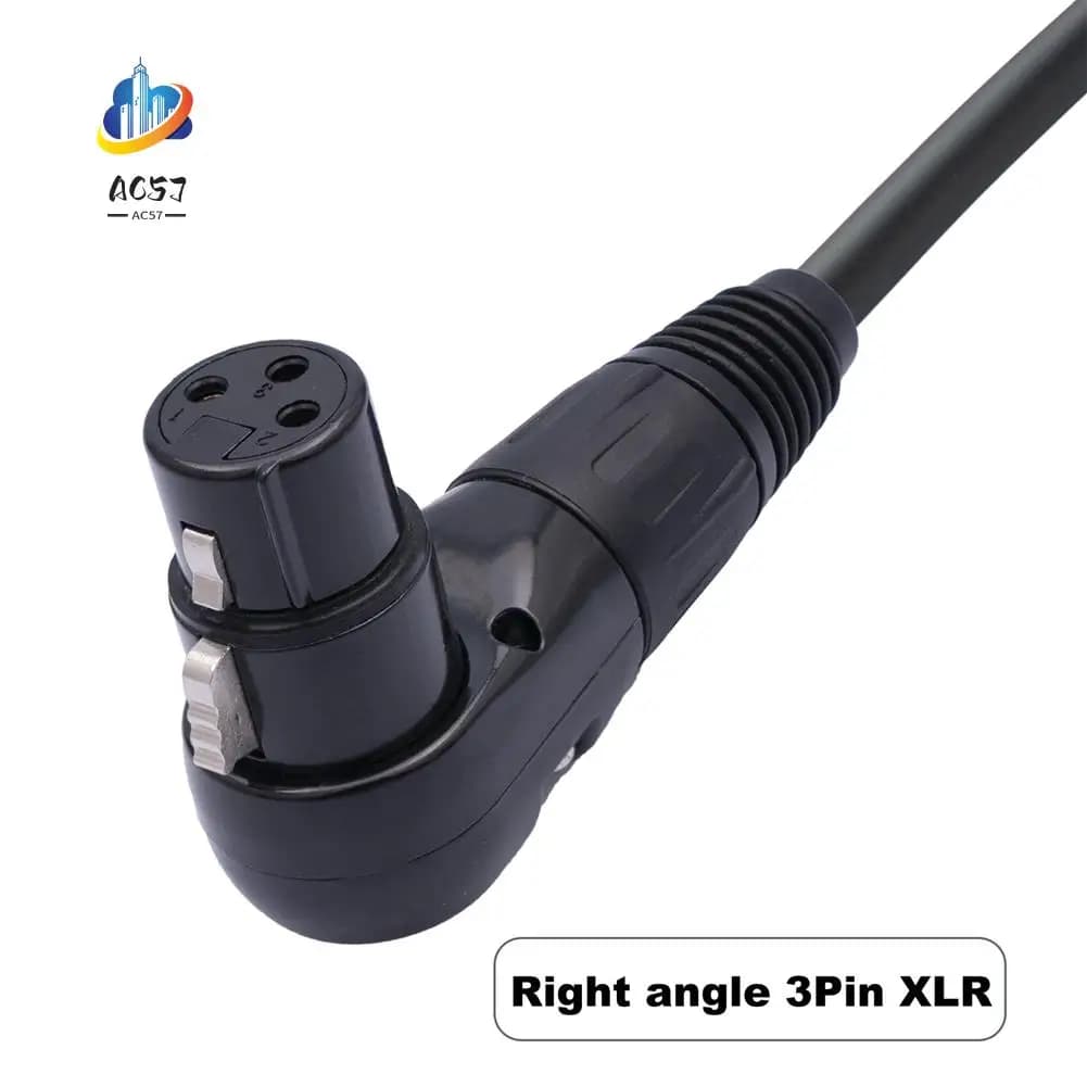 AC57-2 Pz 3 Pin XLR Ad Angolo Retto Maschio A Femmina Spina Microfono Cavo Audio 90 Gradi XLR Femmina A XLR Dritto Cavo Maschio