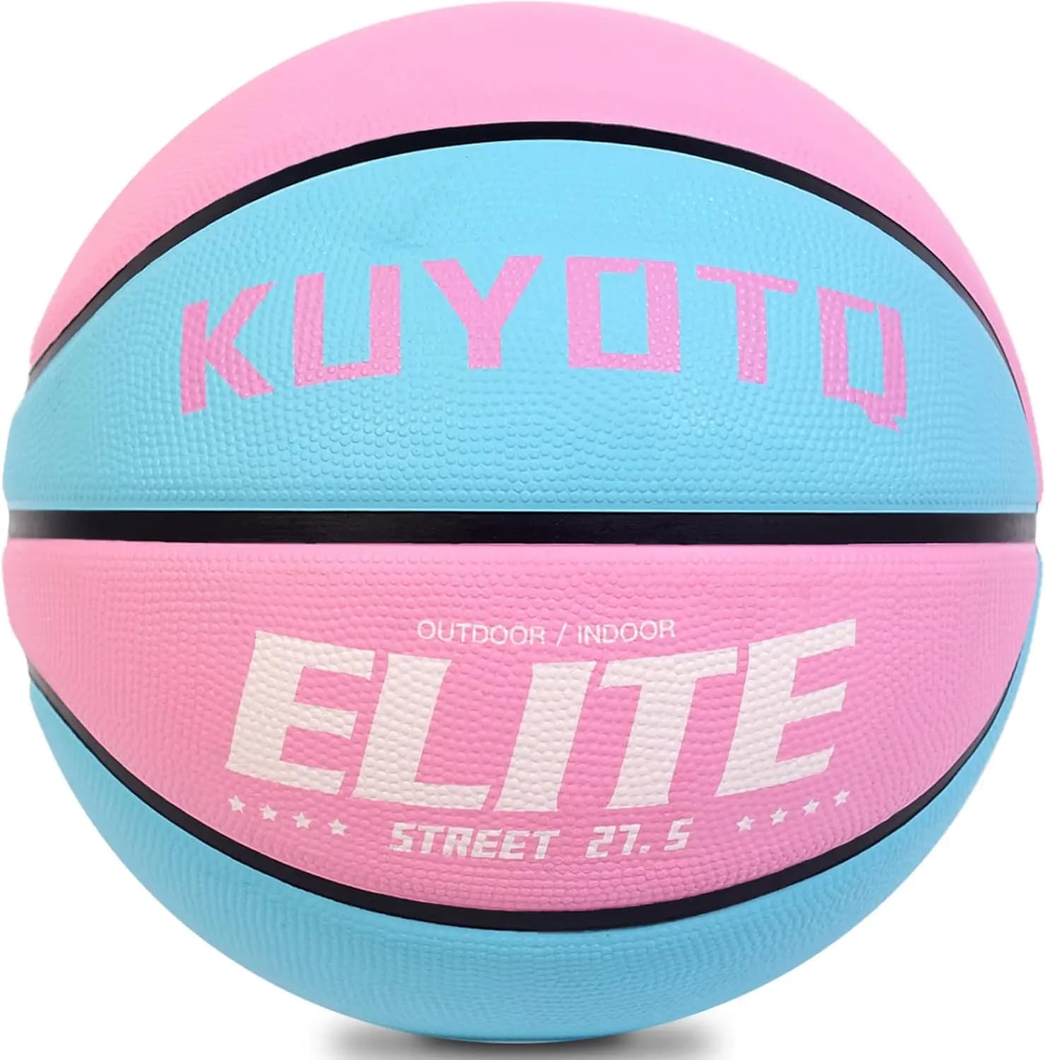 Pallone da basket per ragazze, taglia 5 (27,5 pollici), in gomma premium, per interni ed esterni, per allenamento e partite ufficiali.