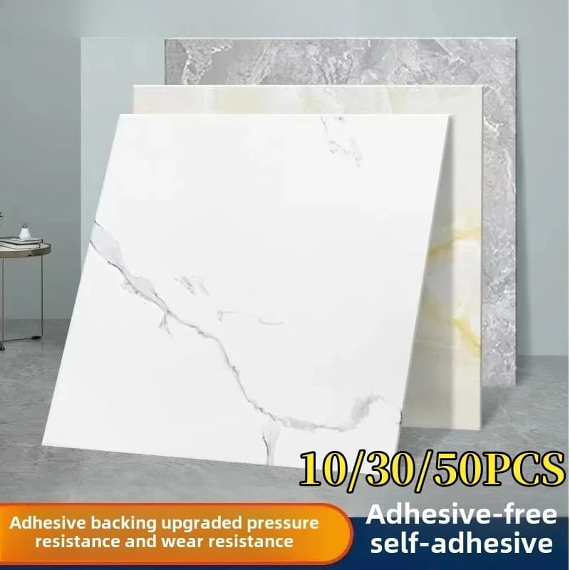 10/30/50PCS Addensato autoadesivo Decor Wall Sticker Marmo Piastrelle Pavimento Adesivo PVC Impermeabile Wc Cucina Pavimento di Casa