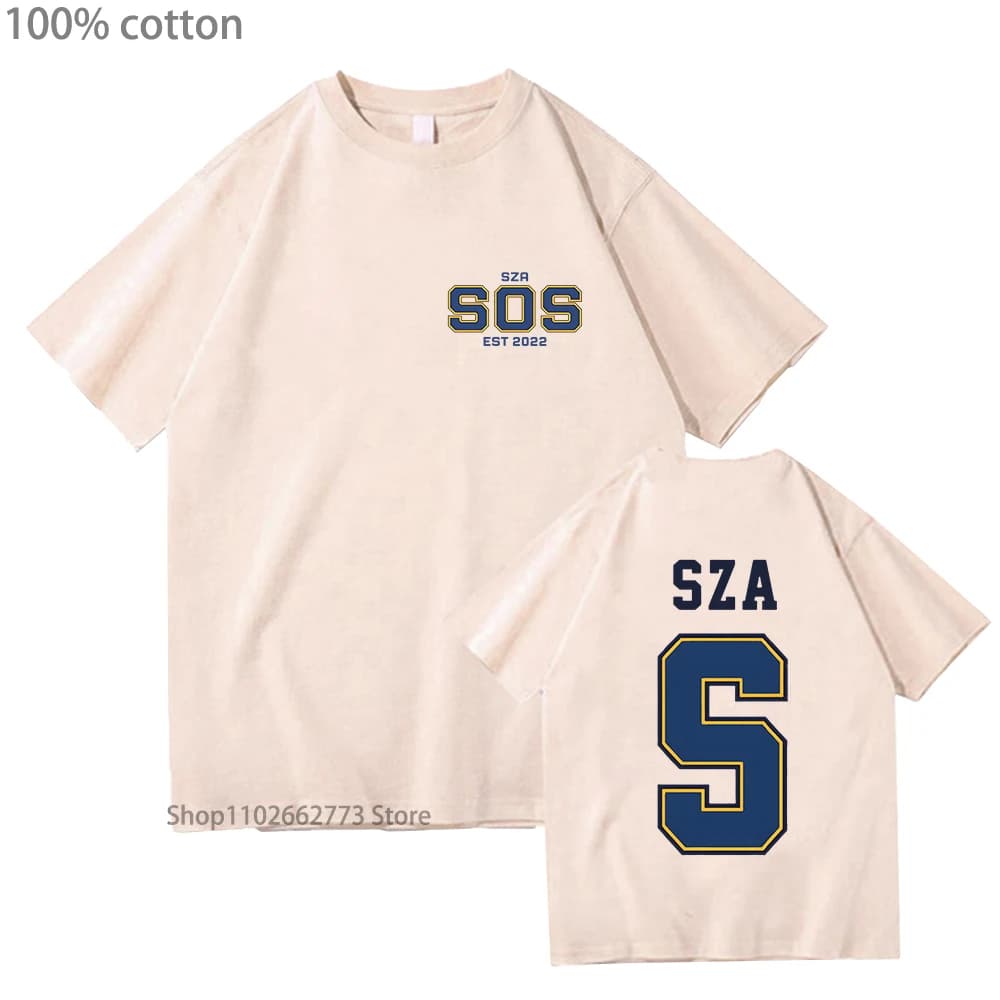 SZA SOS Anime t-Shirt Funko Pop shirt Manga/comic Tshirt 100% cotone donna Kawaii Cartoon Tee-Shirt estate uomo abbigliamento Y2k top