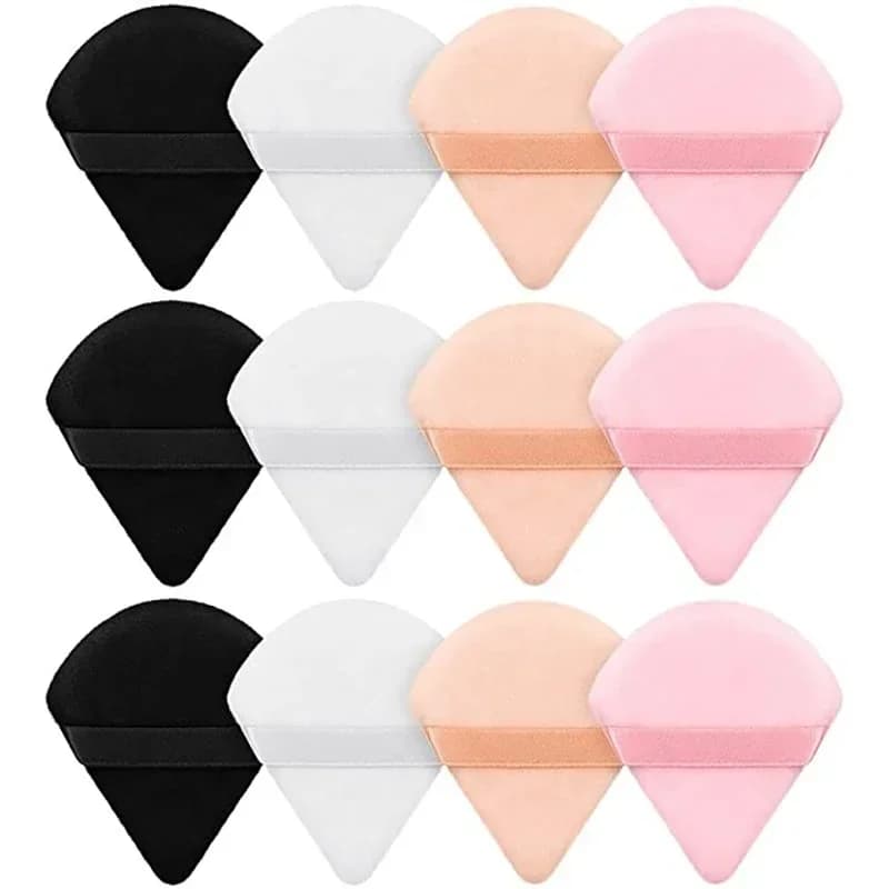 Short-haired Velvet Triangle Dust Triangle Face Makeup Eyes Contour Cosmetic Shadow Washable Mini Velvet Soffi Woman