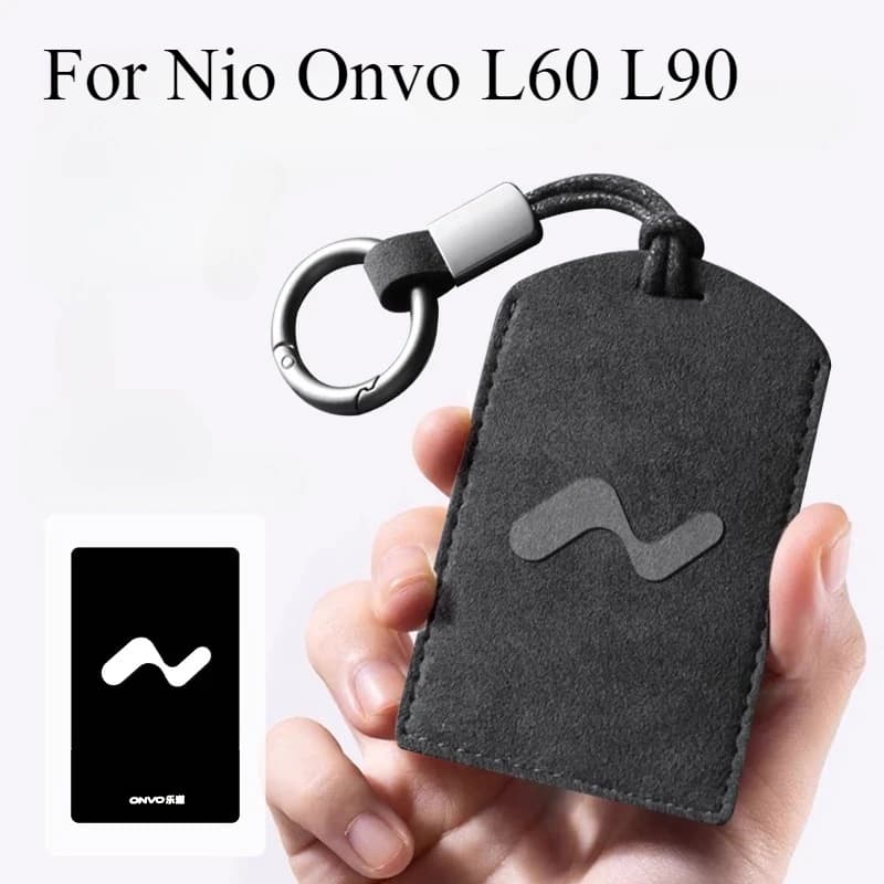 Per Nio Onvo L60 L90 Custodia protettiva per chiave in pelle scamosciata, custodia protettiva con rilevamento NFC